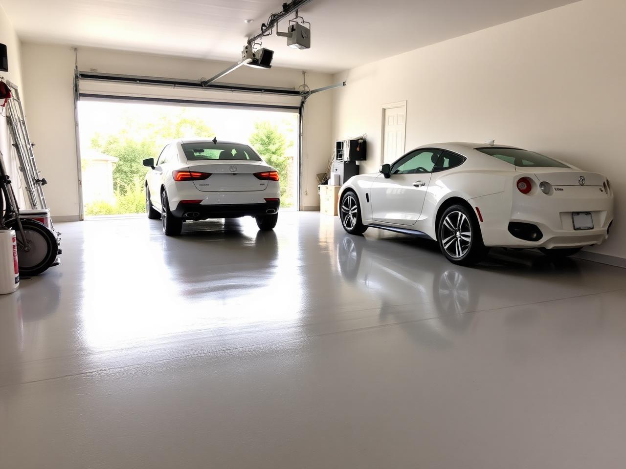 Garage (Concrete) Cleaning before and after